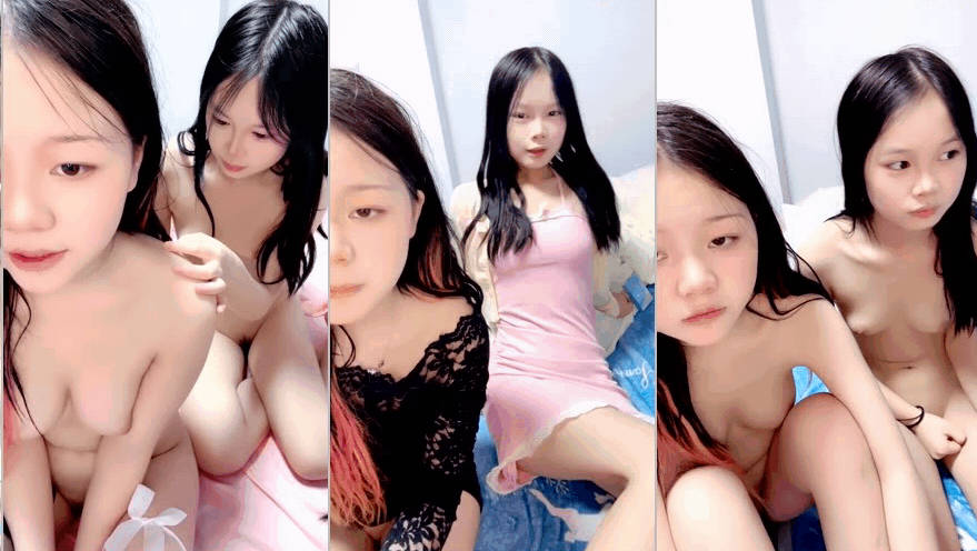萝莉闺蜜【姐妹湿身】互揉嫩乳露脸自慰，紧致小穴高潮喷水1 (3)
